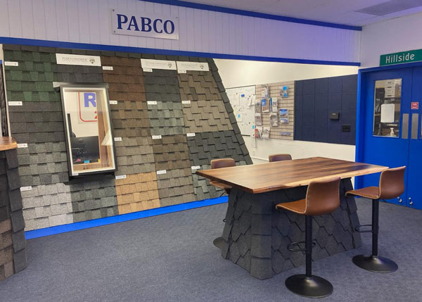Design room with customer seating for consultation